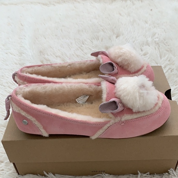 UGG Hailey suede shearling lined moccasin - Picture 1 of 12